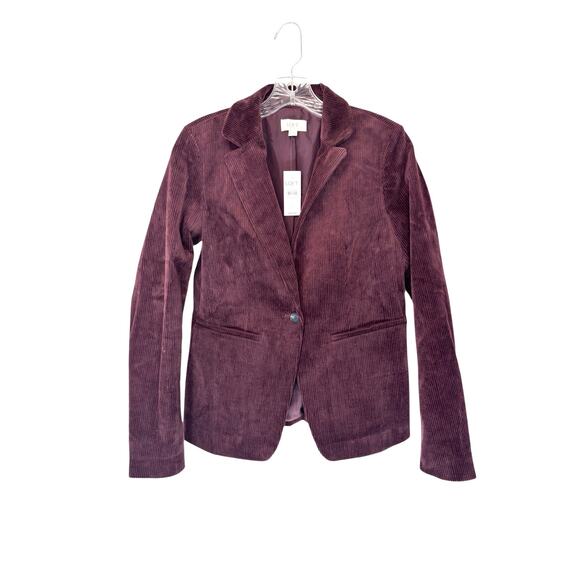 Loft Blazer Brown Corduroy Gremlin Moody Rustic Office Work Career Size 0 - Picture 1 of 11